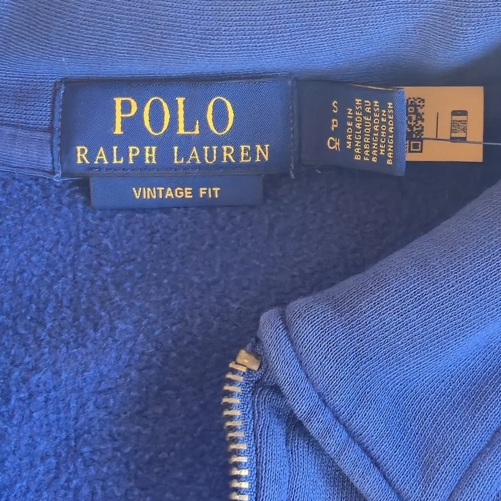Polo Ralph Lauren Vintage Fit RLPC Deep Sea Fishing 1/4 Zip Sweatshirt NWT Small